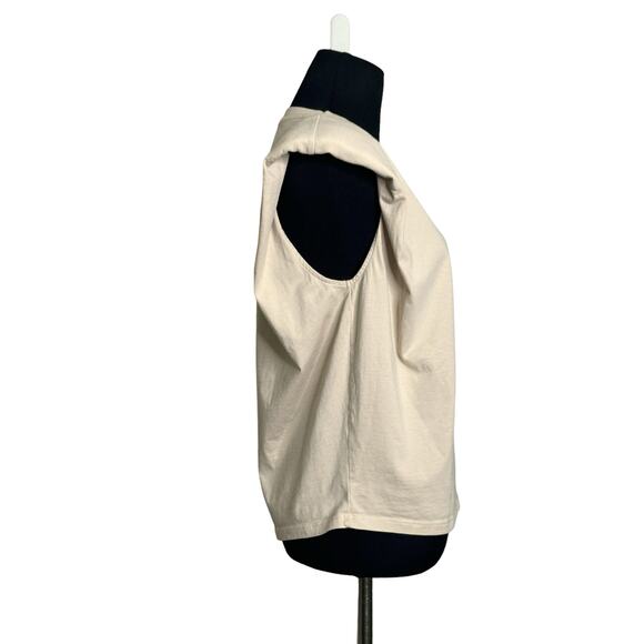 Aritzia Babaton Beige Padded Shoulder Sleeveless Top size XS - Picture 6 of 13